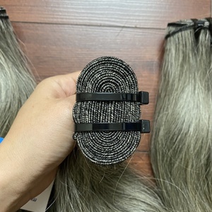 Extensiones de Cabello Humano Virgen Remy Vietnamita Grueso al por Mayor con Trama de Piel, Doble Grosor, Colores Grises de Tendencia - Product Image 5