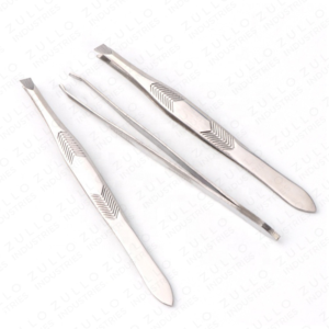 Premium Stainless Steel Slant Tip Eyebrow Tweezers Custom Color Private Label Beauty Grooming <b>Tool</b> OEM - Product Image 4