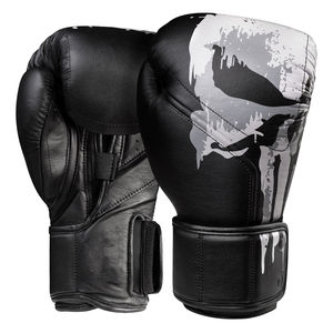 Nouveau gant de boxe professionnel personnalisé avec logo couleur, fabriqué en cuir de vachette vintage de haute qualité avec rembourrage multicouche - Product Image 2