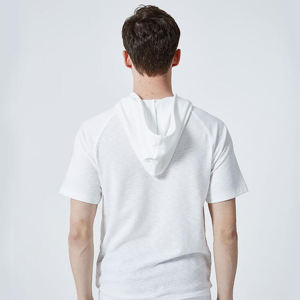 Hoodie à manches courtes pour homme, design personnalisé, sublimation, tricoté, imprimé, streetwear, haute qualité, vêtements de sport, OEM ODM 100% - Product Image 2