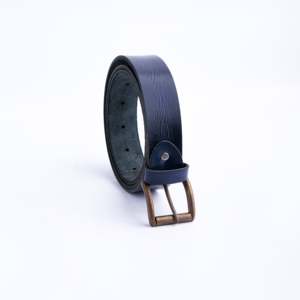 Ceinture en cuir véritable, cuir de vache, couleur unie, boucle en cuivre, style décontracté, ceinture pour homme durable, largeur 35 mm - Product Image 2