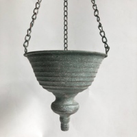 Pot Bunga Gantung Dinding Besi Bertekstur Antik Berlapis Bubuk Ramah Lingkungan Tahan Lama Gaya Pedesaan Rustic Farmhouse