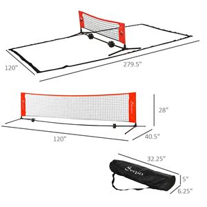 Rete da allenamento multifunzione a doppia faccia per calcio e tennis da 23 piedi con borsa per il trasporto, ideale per uso esterno, spiaggia e giardino - Product Image 2