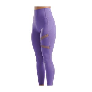 Leggings de Yoga Personalizados para Mujer, Cintura Alta, con Paneles de Malla, Transpirables, para Gimnasio, Entrenamiento, Fitness, OEM, ODM, Venta al Por Mayor - Product Image 3