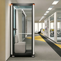 Dr. Cabine téléphonique insonorisée pour bureau, cabine de travail acoustique individuelle, boîte de silence portable STC 40dB+ pour espace de coworking, hôtel, entrepôt