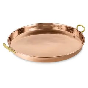 Elegant <b>Copper</b> Serving Tray Versatile Dining Plate for Serving Food Beverages Tea Coffee in Kitchen <b>Table</b> and Hospitality Use - Product Image 4