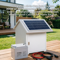Système solaire hors réseau tout-en-un 300W avec onduleur MPPT à onde sinusoïdale pure, batterie lithium-ion 12V 150Ah pour la sauvegarde à domicile