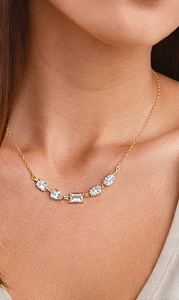 Collar de Diamantes Naturales de Corte Ovalado Chapado en Oro de 14k de Lujo para Mujer, Regalo de Boda, Aniversario o Compromiso, Joyería con Colgante - Product Image 6