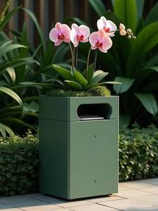 Cubo de Basura Decorativo Moderno TH-CTC-001 con Jardinera Integrada, Cubo de Basura Interior de Lujo con LED, Cubo de Basura Artístico para Vestíbulo de Hotel - Product Image 2