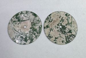 Natural <b>Moss</b> Agate Round Cabochon Gemstone 31.50mm <b>Green</b> Dendritic <b>Moss</b> Agate Polished Loose Stone for Jewelry Making - Product Image 4