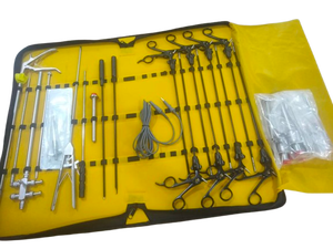 Kit Completo de Instrumentos Quirúrgicos Laparoscópicos con Trócares, Pinzas, Portaagujas y Tijeras, Kit Premium de ORTHO GENIX - Product Image 1