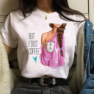 เสื้อยืดผู้หญิงแฟชั่นลายบาติกทรงปกติ คอกลม แขนสั้น ผ้าฝ้าย 100% - Product Image 2