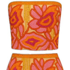 Hermoso Vestido Mini Rosa Clara de Lujo para Mujeres y Niñas, Vestido Corto de Alta Calidad con Cintura Natural, Diseño Bordado y Cierre de Cremallera - Product Image 1
