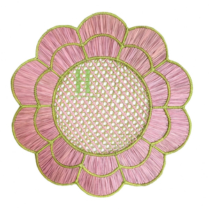 Assiettes de présentation écologiques bohèmes en jonc de mer naturel, tressées à la main, diamètre 35 cm, pour décoration de table de mariage, en osier festonné - Product Image 6