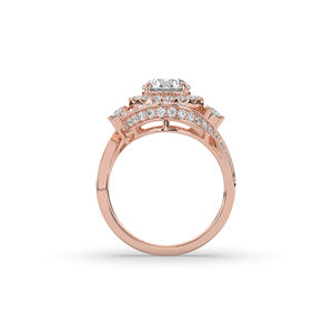 Bague en or 10K 14K avec diamant rond brillant de 2,85 carats cultivé en laboratoire, léger, unique, élégant, clarté VVS VS, bijoux pour femmes - Product Image 5