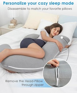 Almohada de Embarazo TERRALOOM GLOBAL de Cuerpo Completo en Forma de U, de Algodón con Relleno de Espuma Viscoelástica para Aliviar el Dolor de Espalda, Vientre y Piernas - Product Image 2