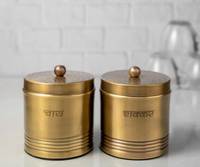 Ensemble de contenants de rangement avec couvercles, design vintage, bocaux hermétiques pour la cuisine, pour pommes de terre, ail, oignons, biscuits, thé, sucre
