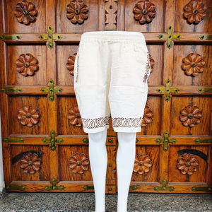 Shorts amples décontractés en coton et lin, longueur genou, pour hommes et femmes, imprimé ethnique, taille élastique, été, plage, streetwear, ODM - Product Image 1
