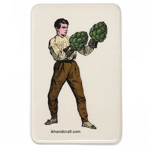 Plateau à bibelots rectangulaire moderne en métal de haute qualité, à motif damier, Artishow, émail transparent, multifonctionnel, suspendable et mobile, Ramadan - Product Image 1