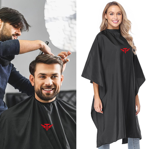 Cape de coiffeur professionnelle réglable avec fermeture à pression, logo personnalisé, anti-adhérente, imperméable, pour la coupe de cheveux - Product Image 1