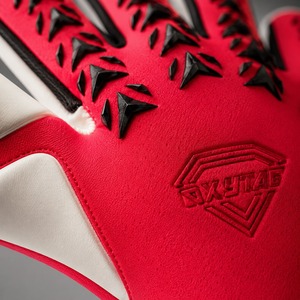 Guantes de Portero de Fútbol Rojos y Blancos, Dedos Completos, Antideslizantes, Transpirables, con Correa de Muñeca Ajustable, Unisex - Product Image 4
