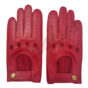 Guantes de Conducción de Verano de Cuero Genuino para Mujer, de Piel de Oveja, Finos, para Motocicleta, con Dedos Completos, de Moda, Huecos, Sin Forro - Product Image 2