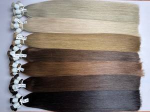 Prix de gros 28 pouces Double noyer 100g extensions de cheveux en vrac cheveux humains forts et soyeux dans des couleurs sombres - Product Image 4