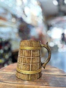 Classic Bar Accessory Wooden Beer <b>Mug</b> Eco Friendly Drinking <b>Mug</b> Artisan Wooden <b>Mug</b> Natural Wood Tankard Rustic Coffee <b>Mug</b> - Product Image 2