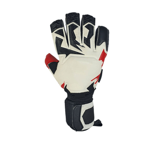 Gants de gardien de but de football tendance, nouveaux, en cuir, antidérapants, respirants, fermeture auto-agrippante, unisexe, rouge, blanc, noir - Product Image 2