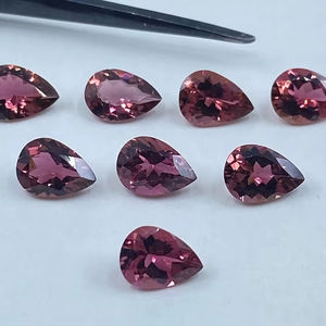 Turmalina Rosa Facetada en Forma de Pera, Gema Suelta Calibrada, Lote para Fabricación de Joyería Natural - Product Image 1