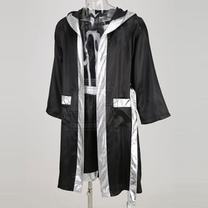 ชุดคลุมชกมวยดีไซน์ใหม่ คุณภาพดีที่สุด พร้อมฮู้ด ระบายอากาศได้ดี สวมใส่สบาย ราคาถูก รับทำโลโก้ตามสั่ง ขายส่ง - Product Image 2