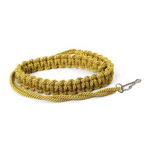 Custom Aiguillette Shoulder Cord Gold <b>Silver</b> Braided Ceremonial Sash Decoration OEM ODM Wholesale Uniform Accessories - Product Image 1