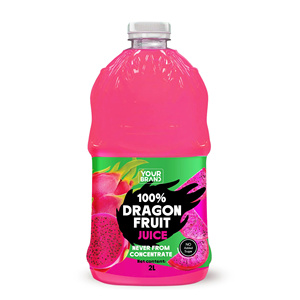 Jus de fruit du dragon 100% naturel 2L, vente en gros, étiquette personnalisée, boisson aux fruits, fabricant de bouteilles PET, Vietnam - Product Image 1