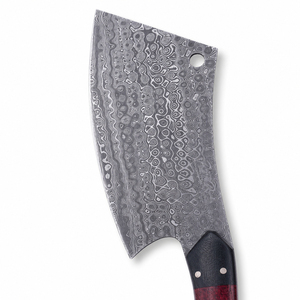 Cuchillo de Cocina Burraq de Hoja Recta con Punta Caída de 12 Pulgadas, Hoja de Acero de Damasco, Mango de Madera, Grosor de 0.5mm, Grado Industrial, Individual - Product Image 5