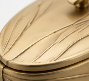 Elegante Contenedor de Metal Dorado con Diseño de Hojas para Frutos Secos, Caja de Almacenamiento de Dátiles de Lujo con Perilla, Lata Decorativa para Regalo, Hogar y Cocina - Product Image 4