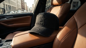 Gorra Trucker de Mezclilla Negra Desgastada con Logotipo Personalizado, Logotipo de Estrella Bordado, 6 Paneles, Ajustable, Unisex, Estilo Urbano - Product Image 6