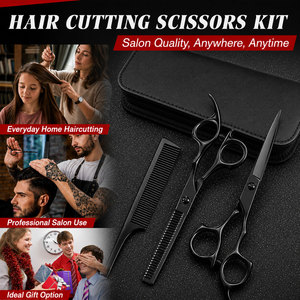 Kit professionnel de ciseaux de coiffure : ciseaux de coupe et ciseaux à effiler - Product Image 6
