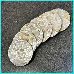 Elegante Posavasos de MDF con Incrustaciones de Nácar, Posavasos de MOP, Salvamanteles, Posavasos con Incrustaciones de Nácar a un Precio de Fábrica Muy Bajo - Product Image 5