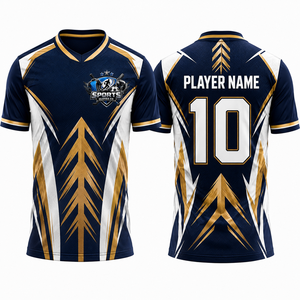 Maillots de football tendance en gros, légers, en polyester maillé, uniformes de football, fabrication OEM ODM, maillots de sport personnalisés - Product Image 1