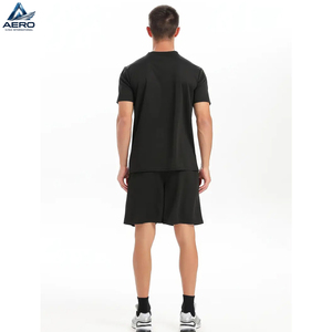 Conjunto Deportivo para Hombre con Degradado Geométrico, Transpirable y de Secado Rápido, Camiseta de Manga Corta y Pantalones Cortos para Gimnasio y Fitness, Precio al por Mayor - Product Image 3