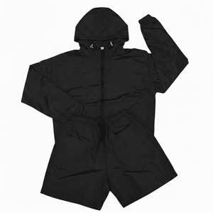 Conjunto de Pantalones Cortos y Chaqueta Cortavientos con Capucha, Unisex, de Invierno, Transpirable, Estampado, de Alta Calidad, para Venta en Línea - Product Image 2