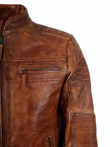 Wholesale High Quality Genuine <b>Sheep</b> <b>Skin</b> Fashion Leather <b>Jacket</b> custom <b>jacket</b> for men and women lather <b>jacket</b> custom logo - Product Image 2