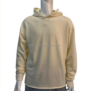 Sudaderas con capucha personalizadas informales para hombre Puños roscados de invierno de color sólido europeo y americano sin dobladillo sin bolsillos - Product Image 1
