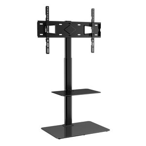 Supporto TV Girevole Alto per Televisori da 32-65 Pollici, Supporto da Pavimento Portatile Regolabile in Altezza con Base in Vetro Temperato - Product Image 1