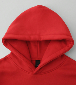 Sweat à capuche oversize en molleton de coton, imprimé graphique 'Red Raceway Speed', style streetwear, grammage lourd, manches rayées - Product Image 3