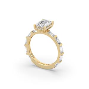 Elegante Anillo de Diamante Creado en Laboratorio de 3.28 Quilates, Oro Amarillo de 10KT/14KT, Estilo Único y Ligero, Anillo de Promesa para Regalo de Aniversario - Product Image 4