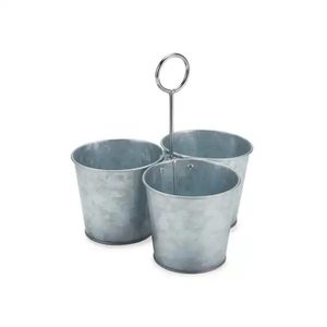 Porta Cubiertos de Metal Galvanizado de la Mejor Calidad con Mango de Madera, Organizador de Cubiertos para Encimera de Cocina o Mesa de Restaurante - Product Image 5