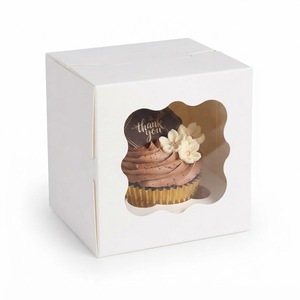 Boîtes à pâtisserie biodégradables avec fenêtre, en papier verni, pour desserts, fraises, beignets, cadeaux de fête – Meilleures ventes au Vietnam - Product Image 4