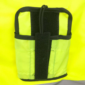 Gilet de sécurité jaune haute visibilité en polyester imperméable avec bande réfléchissante et bande à carreaux, vêtements de travail unisexes - Product Image 3