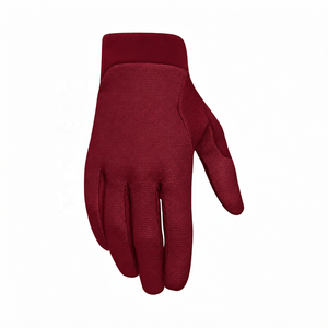Gants de course TESSUTO personnalisés marron à doigts entiers en nylon avec sangle de poignet réglable pour moto, usage en club et par équipe - Product Image 1
